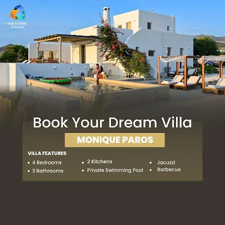 Quality Brand Villas 4br Pool Magnificent Sea View Lovely Monique Вилла Парос